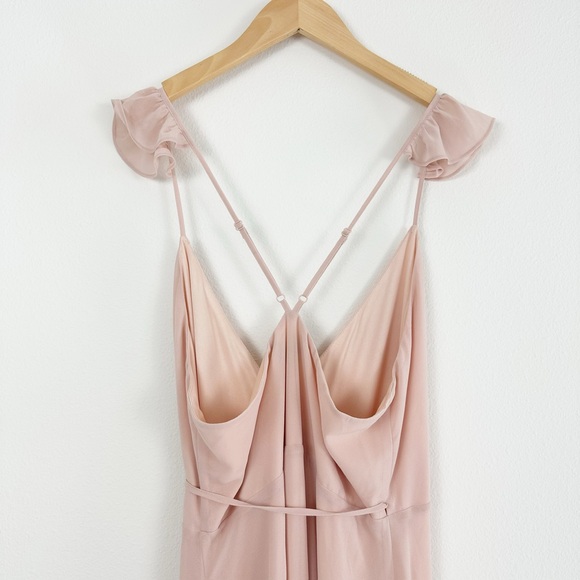 Lulus Here's to Us Blush Pink High-Low Wrap Dress‎ Size Large - Picture 8 of 16